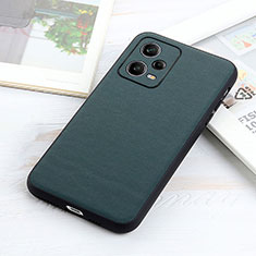 Custodia Lusso Pelle Cover B01H per Xiaomi Redmi Note 12 Pro 5G Verde