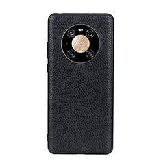 Custodia Lusso Pelle Cover B02H per Huawei Mate 40 Nero