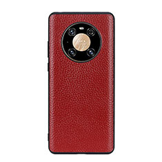 Custodia Lusso Pelle Cover B02H per Huawei Mate 40 Pro Rosso
