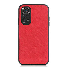 Custodia Lusso Pelle Cover B03H per Xiaomi Redmi Note 11 4G (2022) Rosso