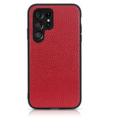 Custodia Lusso Pelle Cover B05H per Samsung Galaxy S23 Ultra 5G Rosso
