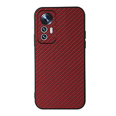 Custodia Lusso Pelle Cover B05H per Xiaomi Mi 12 Pro 5G Rosso