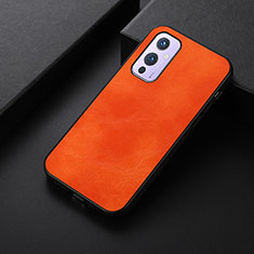 Custodia Lusso Pelle Cover B06H per OnePlus 9 5G Arancione