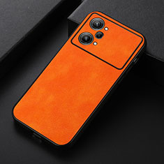 Custodia Lusso Pelle Cover B06H per Oppo K10 Pro 5G Arancione