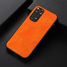 Custodia Lusso Pelle Cover B06H per Xiaomi Redmi Note 11 4G (2022) Arancione