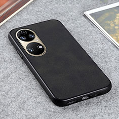 Custodia Lusso Pelle Cover B08H per Huawei P50 Nero