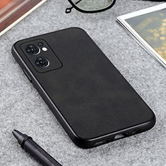 Custodia Lusso Pelle Cover B08H per Oppo Find X5 Lite 5G Nero