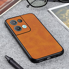 Custodia Lusso Pelle Cover B08H per Oppo Reno8 Pro 5G Marrone