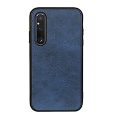 Custodia Lusso Pelle Cover B08H per Sony Xperia 1 V Blu