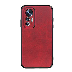 Custodia Lusso Pelle Cover B08H per Xiaomi Mi 12S Pro 5G Rosso