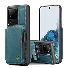 Custodia Lusso Pelle Cover C01S per Samsung Galaxy S20 Ultra Blu
