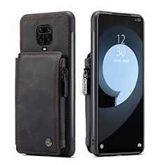 Custodia Lusso Pelle Cover C01S per Xiaomi Redmi Note 9 Pro Max Nero