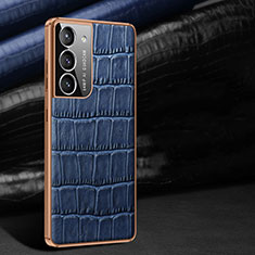 Custodia Lusso Pelle Cover C09 per Samsung Galaxy S21 FE 5G Blu