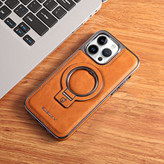 Custodia Lusso Pelle Cover con Mag-Safe Magnetic JD1 per Apple iPhone 14 Pro Max Marrone
