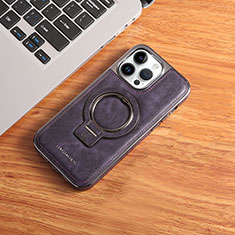 Custodia Lusso Pelle Cover con Mag-Safe Magnetic JD1 per Apple iPhone 14 Pro Max Viola