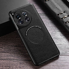 Custodia Lusso Pelle Cover con Mag-Safe Magnetic P01 per OnePlus 12 5G Nero