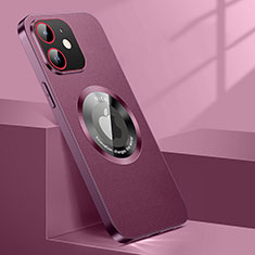 Custodia Lusso Pelle Cover con Mag-Safe Magnetic QC1 per Apple iPhone 12 Rosso
