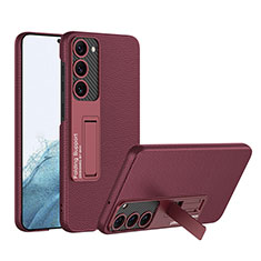 Custodia Lusso Pelle Cover con Supporto AC1 per Samsung Galaxy S21 Plus 5G Rosso