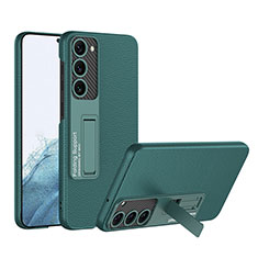 Custodia Lusso Pelle Cover con Supporto AC1 per Samsung Galaxy S21 Plus 5G Verde