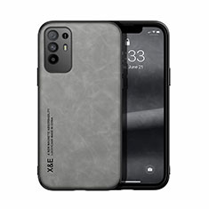 Custodia Lusso Pelle Cover DY1 per Oppo F19 Pro+ Plus 5G Grigio