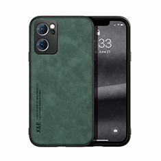 Custodia Lusso Pelle Cover DY1 per Oppo Reno7 5G Verde