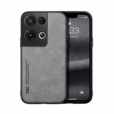 Custodia Lusso Pelle Cover DY1 per Oppo Reno9 Pro+ Plus 5G Grigio