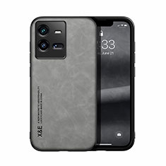 Custodia Lusso Pelle Cover DY1 per Vivo iQOO 10 Pro 5G Grigio