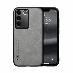 Custodia Lusso Pelle Cover DY1 per Vivo V27 Pro 5G Grigio