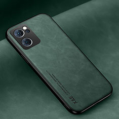 Custodia Lusso Pelle Cover DY2 per Oppo Find X5 Lite 5G Verde