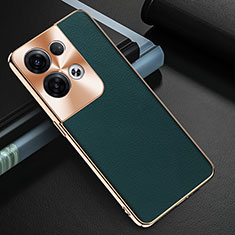 Custodia Lusso Pelle Cover GS1 per Oppo Reno9 Pro+ Plus 5G Verde