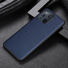 Custodia Lusso Pelle Cover GS2 per Oppo Find X3 Pro 5G Blu