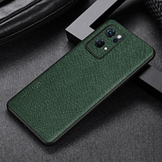 Custodia Lusso Pelle Cover GS2 per Oppo Reno7 Pro 5G Verde