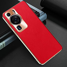 Custodia Lusso Pelle Cover GS3 per Huawei P60 Pro Rosso