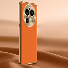 Custodia Lusso Pelle Cover JB1 per Oppo Find X6 Pro 5G Arancione