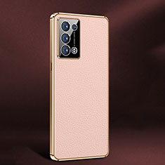 Custodia Lusso Pelle Cover JB2 per Oppo Reno6 Pro+ Plus 5G Rosa