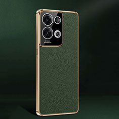 Custodia Lusso Pelle Cover JB2 per Oppo Reno8 Pro 5G Verde