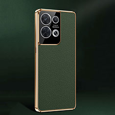 Custodia Lusso Pelle Cover JB2 per Oppo Reno9 5G Verde