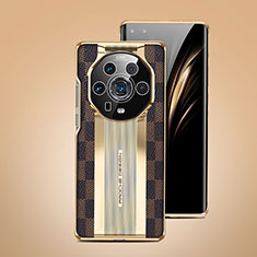 Custodia Lusso Pelle Cover JB4 per Huawei Honor Magic4 Ultimate 5G Marrone