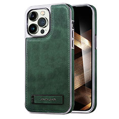 Custodia Lusso Pelle Cover JD1 per Apple iPhone 15 Pro Verde