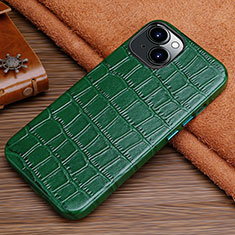 Custodia Lusso Pelle Cover L01 per Apple iPhone 13 Mini Verde