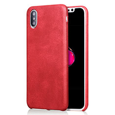 Custodia Lusso Pelle Cover L01 per Apple iPhone Xs Max Rosso