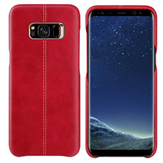 Custodia Lusso Pelle Cover L01 per Samsung Galaxy S8 Plus Rosso