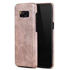 Custodia Lusso Pelle Cover L02 per Samsung Galaxy S8 Oro Rosa