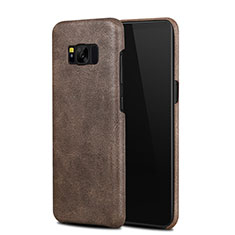 Custodia Lusso Pelle Cover L02 per Samsung Galaxy S8 Plus Marrone