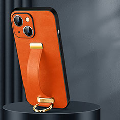 Custodia Lusso Pelle Cover LD1 per Apple iPhone 14 Arancione