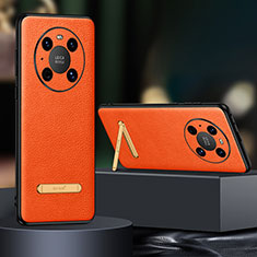 Custodia Lusso Pelle Cover LD1 per Huawei Mate 40 Pro Arancione