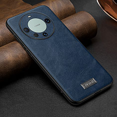 Custodia Lusso Pelle Cover LD1 per Huawei Mate 60 Pro Blu