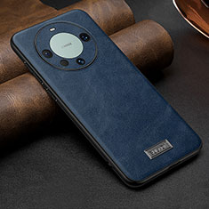 Custodia Lusso Pelle Cover LD1 per Huawei Mate 60 Pro+ Plus Blu