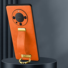 Custodia Lusso Pelle Cover LD2 per Huawei Mate 60 Arancione