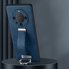 Custodia Lusso Pelle Cover LD2 per Huawei Mate 60 Pro+ Plus Blu